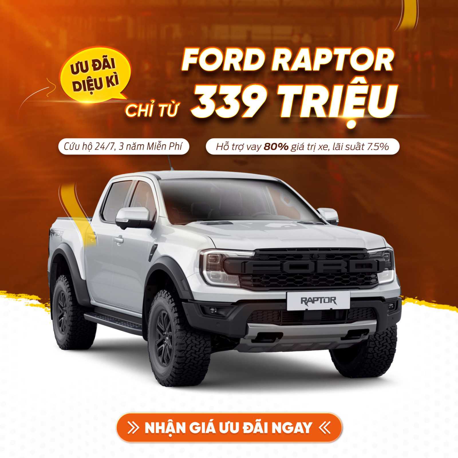 NHẬN ƯU ĐÃI LỚN KHI MUA RAPTOR